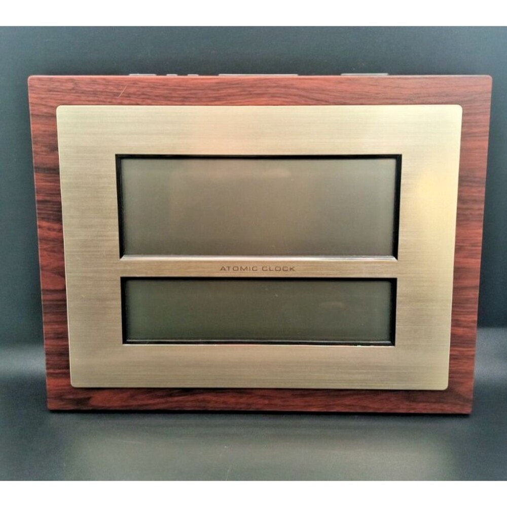 La Crosse Technology W8611v3 Atomic Digital Clock Wood Grain Weather Station